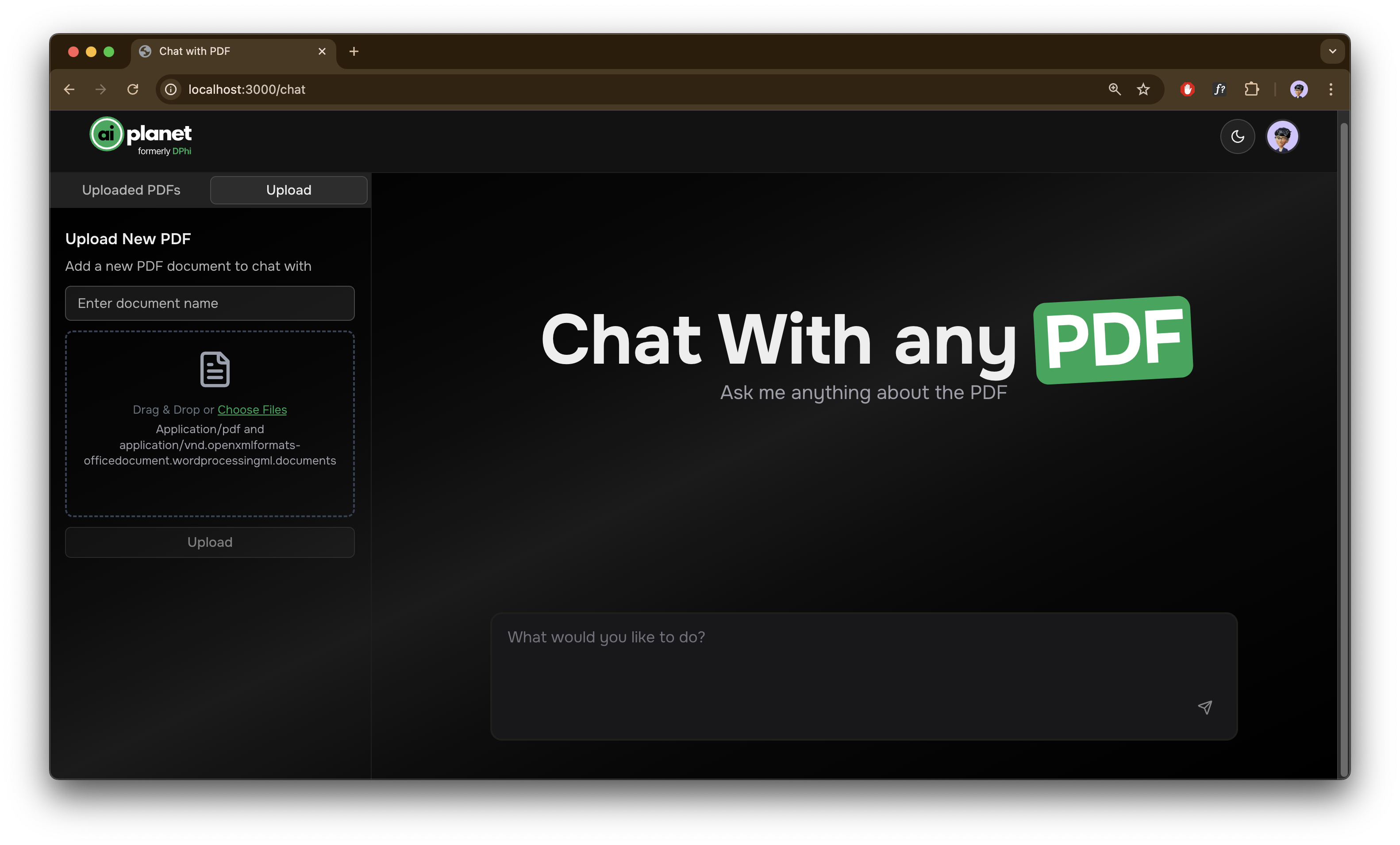 PDF Chat Interface