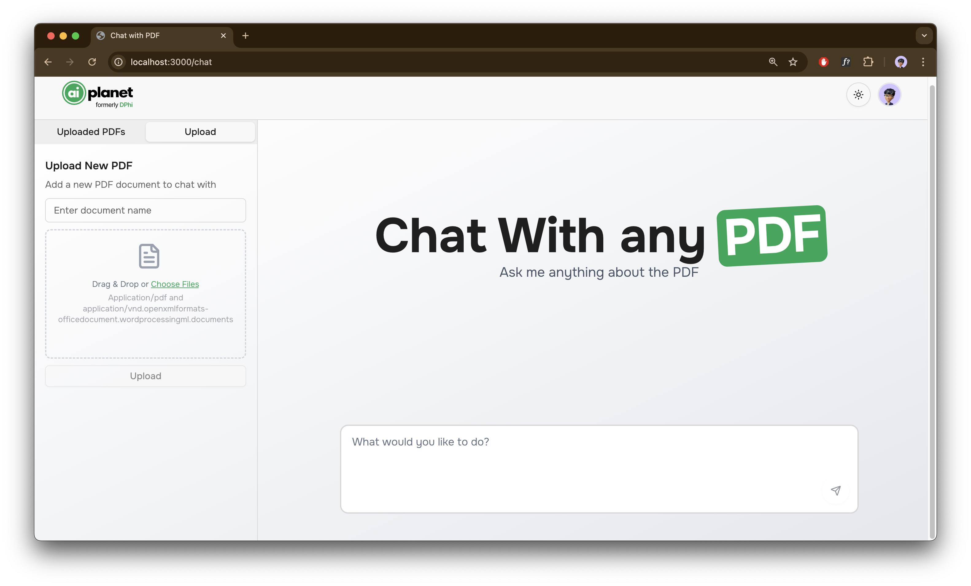PDF Chat Interface